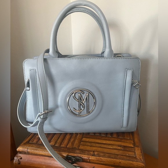 Steve‎ Madden crossbody satchel purse periwinkle gray NEW - Picture 1 of 9